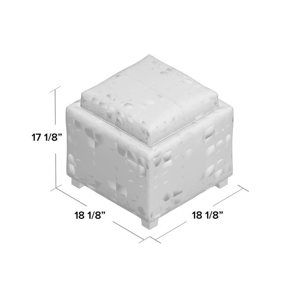 Ebern Designs Sedat 18.1'' Wide Square Geometric Cube Ottoman with Storage & Reviews Wayfair